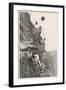 Whymper in Danger from a Rock- Fall on the Matterhorn-Edward Whymper-Framed Art Print