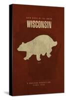 WI State Minimalist Posters-Red Atlas Designs-Stretched Canvas