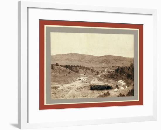 Wi-Wi-La-Kah-Ta Canon. Old Hotel, New Bath House, Hotel Minnekahta and Battle Mt. in Background-John C. H. Grabill-Framed Giclee Print