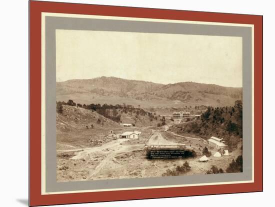 Wi-Wi-La-Kah-Ta Canon. Old Hotel, New Bath House, Hotel Minnekahta and Battle Mt. in Background-John C. H. Grabill-Mounted Giclee Print