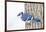 Wichita County, Texas. Blue Jay, Cyanocitta Cristata, Feeding in Snow-Larry Ditto-Framed Photographic Print