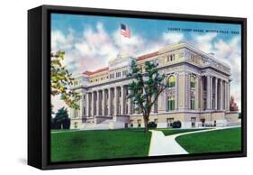 Wichita Falls, Texas - Exterior View of the County Court House, c.1952-Lantern Press-Framed Stretched Canvas