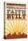 Wichita Falls, Texas - Skyline and Sunburst Screenprint Style-Lantern Press-Stretched Canvas
