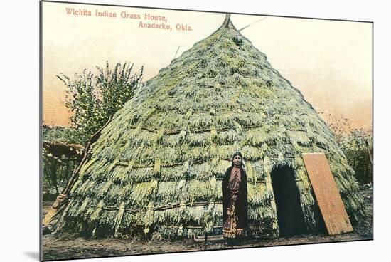 Wichita Indian Grass House-null-Mounted Art Print