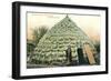 Wichita Indian Grass House-null-Framed Art Print