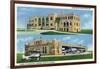 Wichita, Kansas - Administration Building and Planes-Lantern Press-Framed Art Print