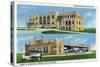 Wichita, Kansas - Administration Building and Planes-Lantern Press-Stretched Canvas