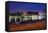 Wichita, Kansas - Downtown-benkrut-Framed Stretched Canvas