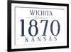 Wichita, Kansas - Established Date (Blue)-Lantern Press-Framed Art Print