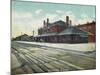 Wichita, Kansas - Exterior View of Rock Island Train Depot-Lantern Press-Mounted Art Print