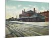 Wichita, Kansas - Exterior View of Rock Island Train Depot-Lantern Press-Mounted Art Print