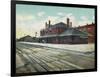 Wichita, Kansas - Exterior View of Rock Island Train Depot-Lantern Press-Framed Art Print