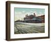 Wichita, Kansas - Exterior View of Rock Island Train Depot-Lantern Press-Framed Art Print