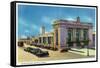 Wichita, Kansas - Exterior View of Union Station-Lantern Press-Framed Stretched Canvas