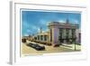 Wichita, Kansas - Exterior View of Union Station-Lantern Press-Framed Art Print