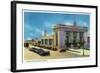 Wichita, Kansas - Exterior View of Union Station-Lantern Press-Framed Art Print