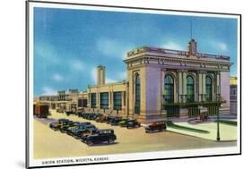 Wichita, Kansas - Exterior View of Union Station-Lantern Press-Mounted Art Print