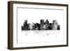 Wichita Kansas Skyline BG 1-Marlene Watson-Framed Giclee Print