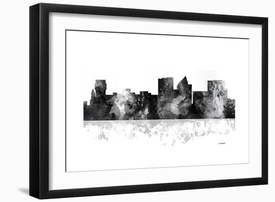 Wichita Kansas Skyline BG 1-Marlene Watson-Framed Giclee Print