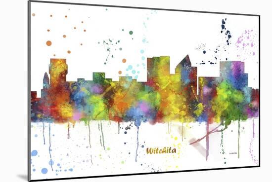 Wichita Kansas Skyline MCLR 1-Marlene Watson-Mounted Giclee Print