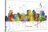 Wichita Kansas Skyline MCLR 1-Marlene Watson-Stretched Canvas