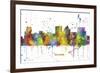 Wichita Kansas Skyline MCLR 1-Marlene Watson-Framed Giclee Print