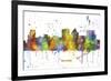 Wichita Kansas Skyline MCLR 1-Marlene Watson-Framed Giclee Print