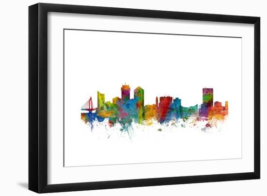 Wichita Kansas Skyline-Michael Tompsett-Framed Art Print