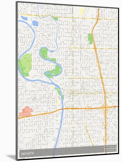 Wichita, United States of America Map-null-Mounted Poster