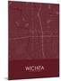 Wichita, United States of America Red Map-null-Mounted Poster