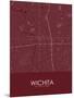 Wichita, United States of America Red Map-null-Mounted Poster