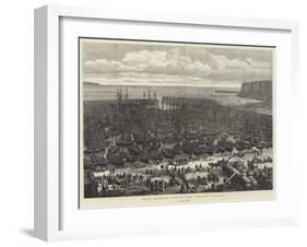 Wick Harbour During the Herring Fishing-Samuel Read-Framed Giclee Print