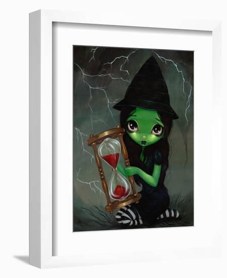 Wicked Witch and Her Hourglass-Jasmine Becket-Griffith-Framed Art Print