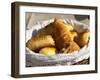 Wicker Basket with Croissants and Breads, Clos Des Iles, Le Brusc, Var, Cote d'Azur, France-Per Karlsson-Framed Photographic Print