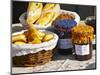 Wicker Basket with Croissants and Breads, Clos Des Iles, Le Brusc, Var, Cote d'Azur, France-Per Karlsson-Mounted Photographic Print