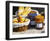 Wicker Basket with Croissants and Breads, Clos Des Iles, Le Brusc, Var, Cote d'Azur, France-Per Karlsson-Framed Photographic Print