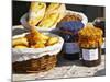 Wicker Basket with Croissants and Breads, Clos Des Iles, Le Brusc, Var, Cote d'Azur, France-Per Karlsson-Mounted Photographic Print