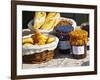 Wicker Basket with Croissants and Breads, Clos Des Iles, Le Brusc, Var, Cote d'Azur, France-Per Karlsson-Framed Photographic Print