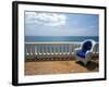 Wicker Chair and Tiled Terrace at the Hornet Dorset Primavera Hotel, Puerto Rico-Michele Molinari-Framed Photographic Print