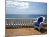 Wicker Chair and Tiled Terrace at the Hornet Dorset Primavera Hotel, Puerto Rico-Michele Molinari-Mounted Photographic Print