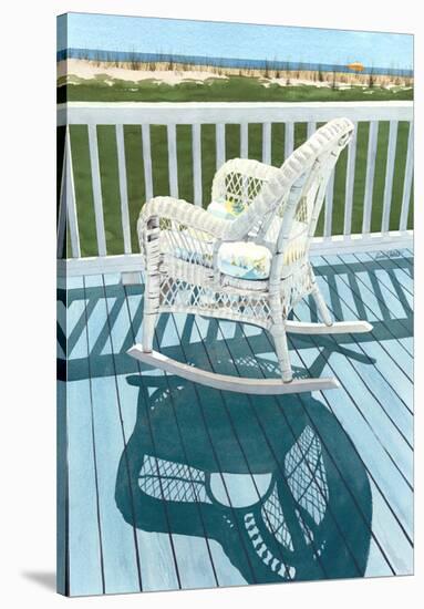 Wicker Shadows-Linda Roberts-Stretched Canvas