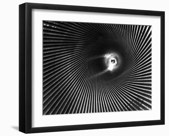 Wide Angle of the Barrel of a 16 Inch Gun-Andreas Feininger-Framed Premium Photographic Print