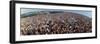 Wide Angle Overall of Huge Crowd Facing the Distant Stage, During the Woodstock Music and Art Fair-John Dominis-Framed Photographic Print