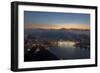 Wide Angle View of Rio De Janeiro at Sunset with Guanabara Bay-Alex Saberi-Framed Photographic Print