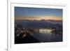 Wide Angle View of Rio De Janeiro at Sunset with Guanabara Bay-Alex Saberi-Framed Photographic Print