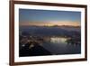 Wide Angle View of Rio De Janeiro at Sunset with Guanabara Bay-Alex Saberi-Framed Photographic Print