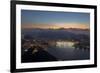 Wide Angle View of Rio De Janeiro at Sunset with Guanabara Bay-Alex Saberi-Framed Photographic Print