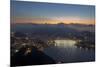 Wide Angle View of Rio De Janeiro at Sunset with Guanabara Bay-Alex Saberi-Mounted Photographic Print