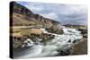 Wide Angle View of River at Foss a Sidu, South Iceland, Iceland, Polar Regions-Chris Hepburn-Stretched Canvas