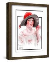 "Wide Brim Hat,"April 28, 1923-WM. Hoople-Framed Giclee Print